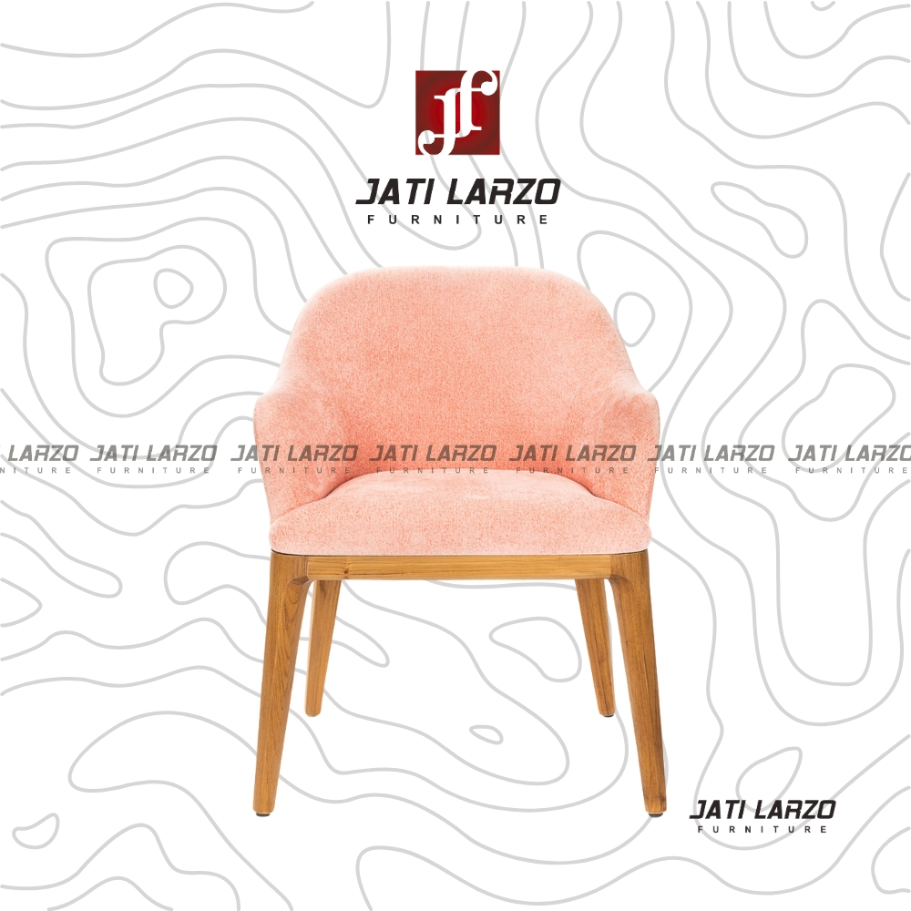 Sofa Satu Dudukan Warna Pink, Sofa Jati Warna Pink, Sofa Satu Seater Kayu Jati