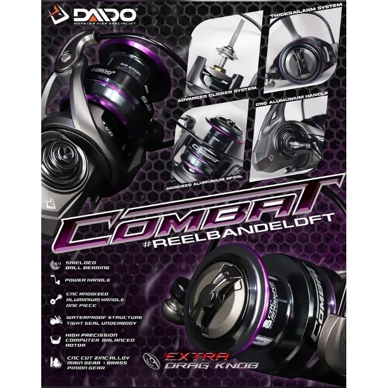 REEL DAIDO SPYRO/COMBAT/VULCANE 1000-6000 POWER HANDLE FREE KNOB
