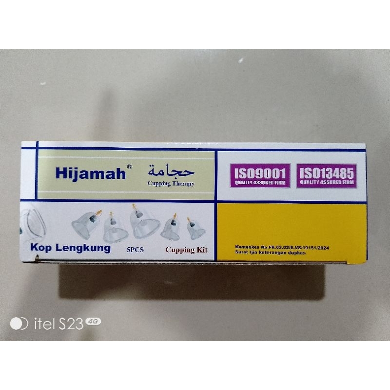 Kop Bekam Lengkung Isi 5 Hijamah Tanpa Pompa