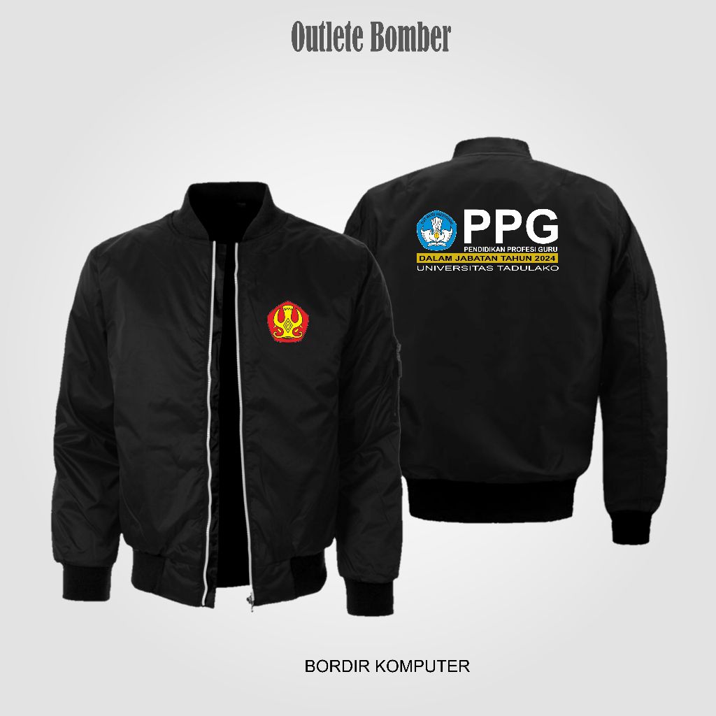JAKET BOMBER PPG COSTUME  SABLON / BORDIR TASLAN WATERFROP