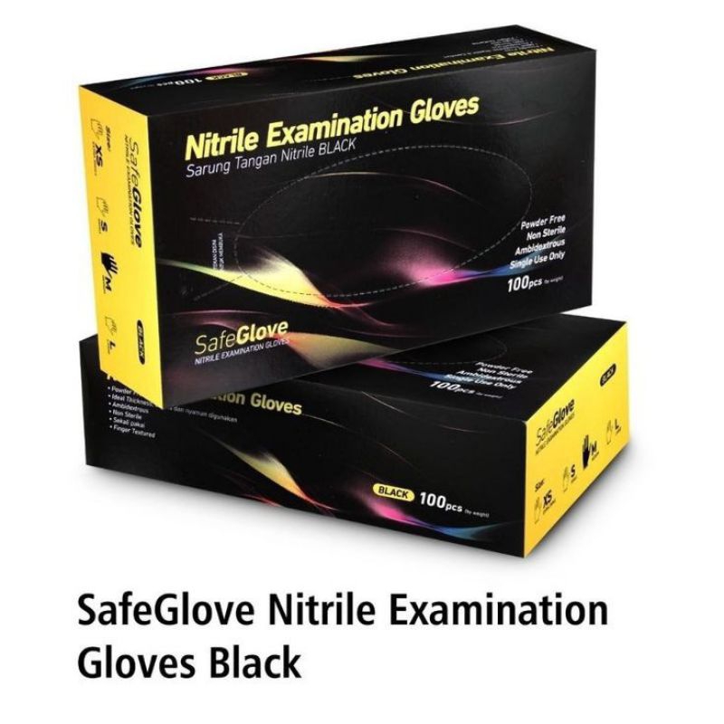 SAFEGLOVE NITRILE BLACK
