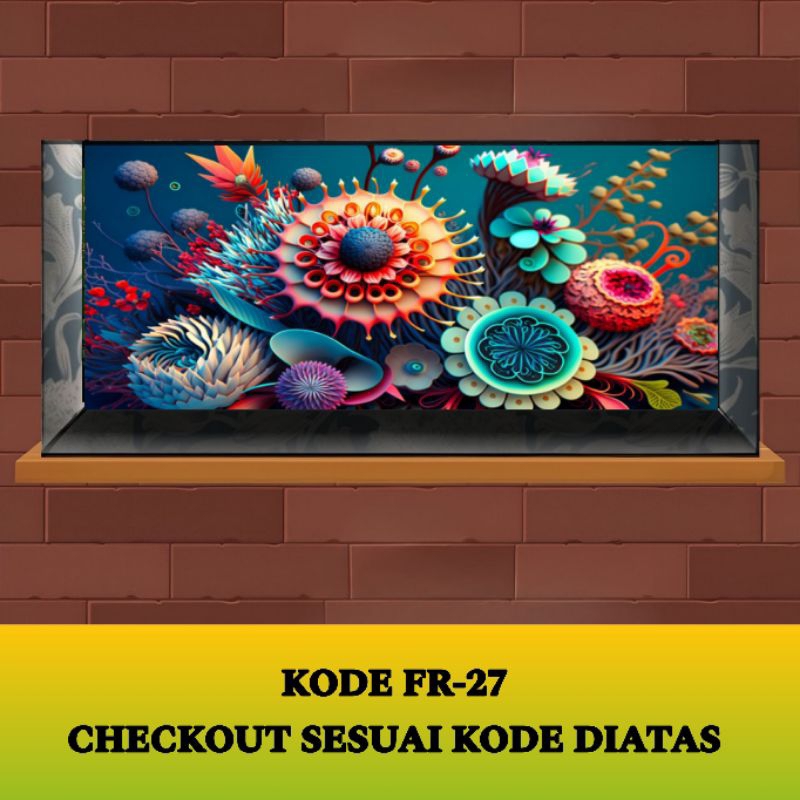 Background Aquarium Tumbuhan/Floral