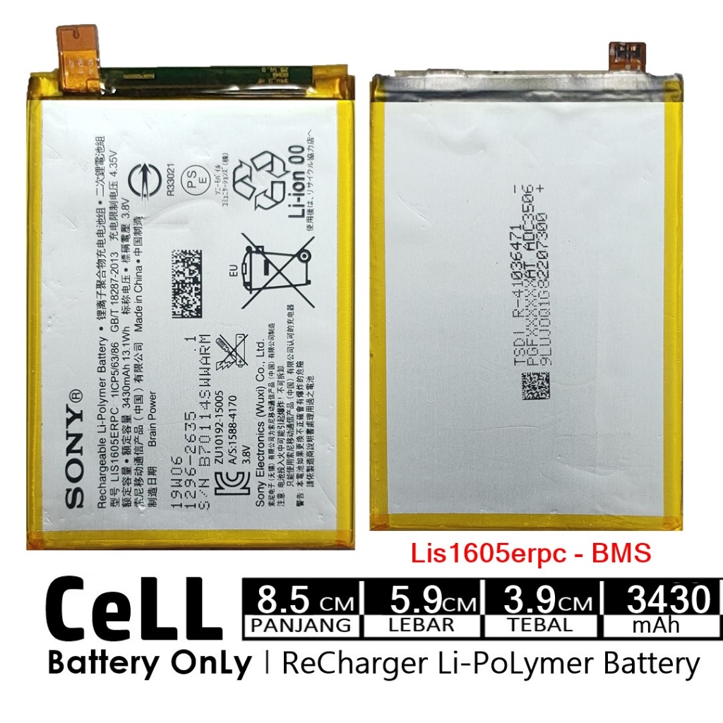 Baterai Sony Xperia Litium Polymer LiPo Lithium