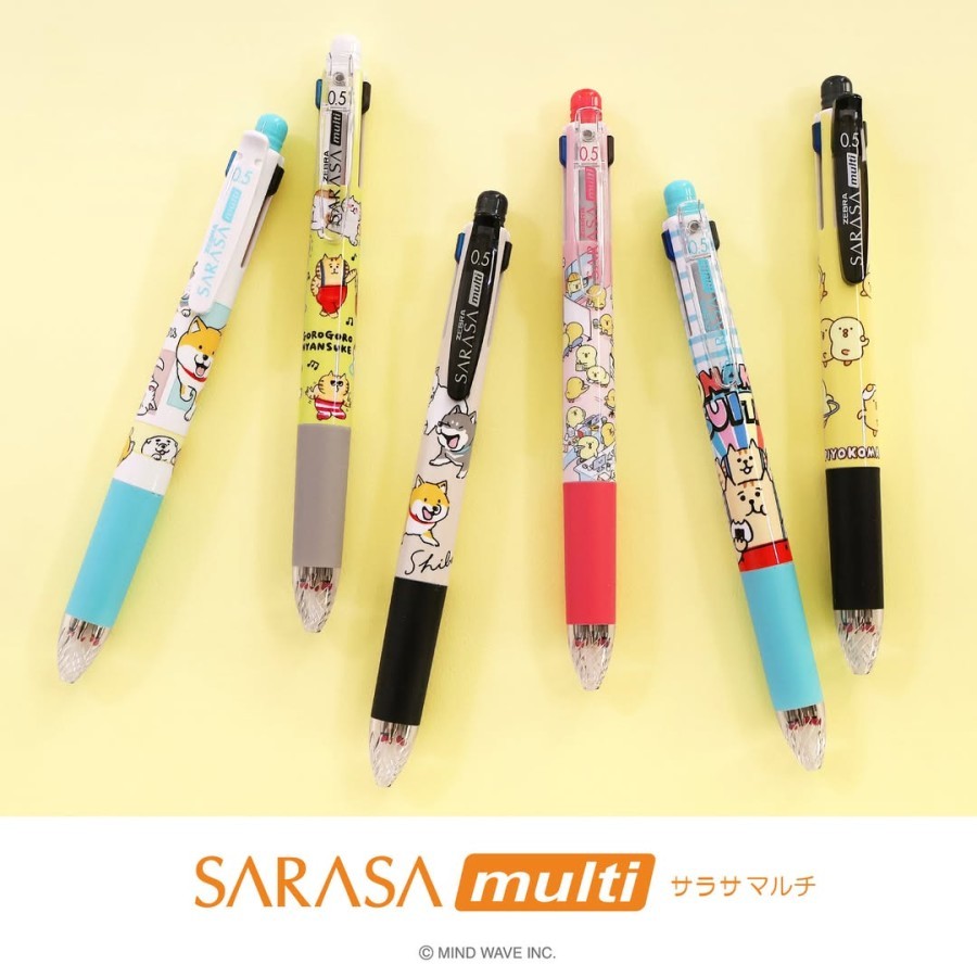 

Zebra Sarasa Multi 4+1 Mind Wave Fluff Series Function Gel Ink Pen 0.5mm Pulpen Limited Edition
