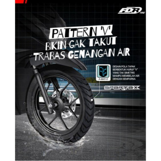 SNI 1set BAN FDR TUBELESS 70/90-17 , 80/90-17 FLEMMO PRO, SPARTAX Ban Motor REVO, SUPRA, JUPITER, SU