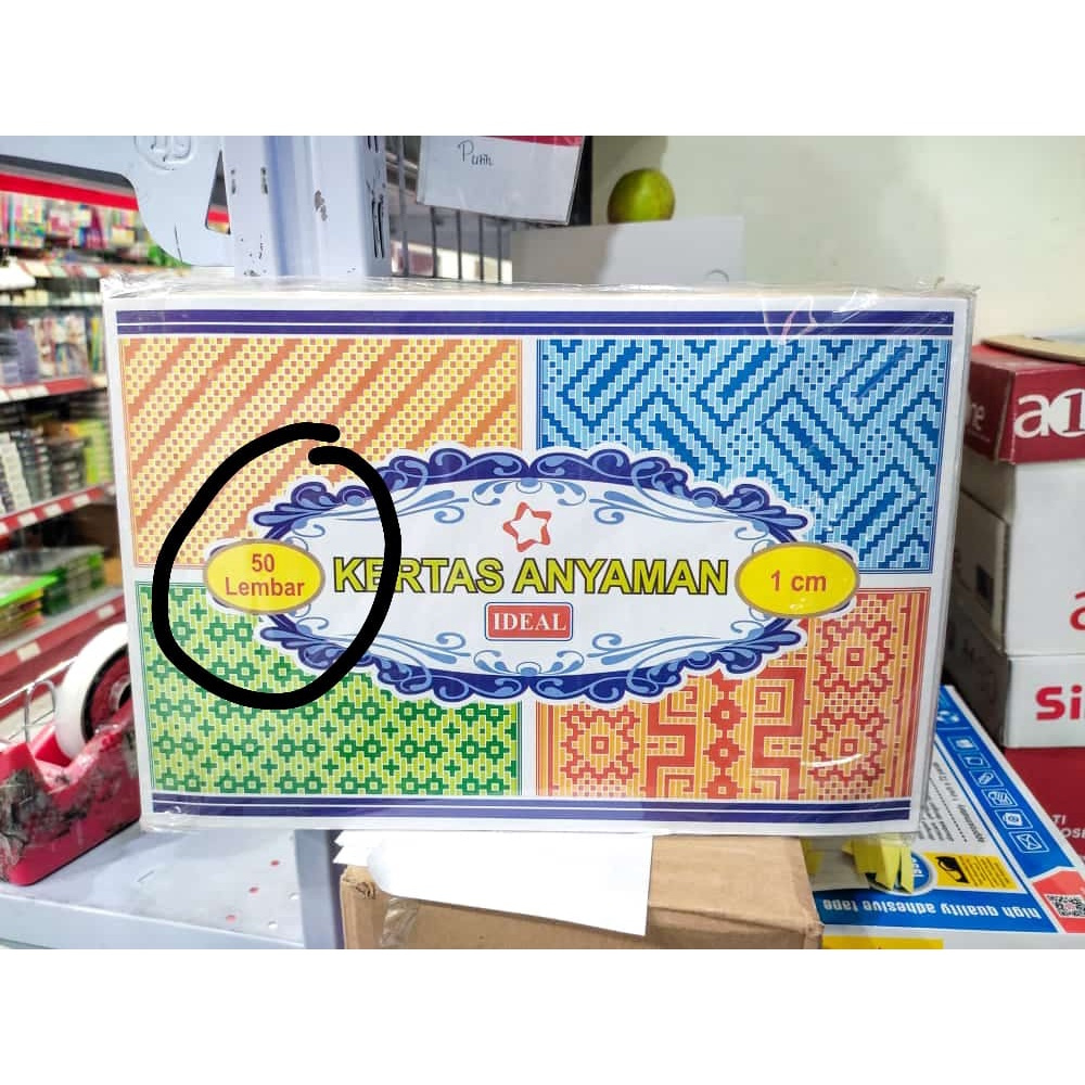 

Kertas Anyaman 1 cm & 5 mm ISI 10 - Ideal