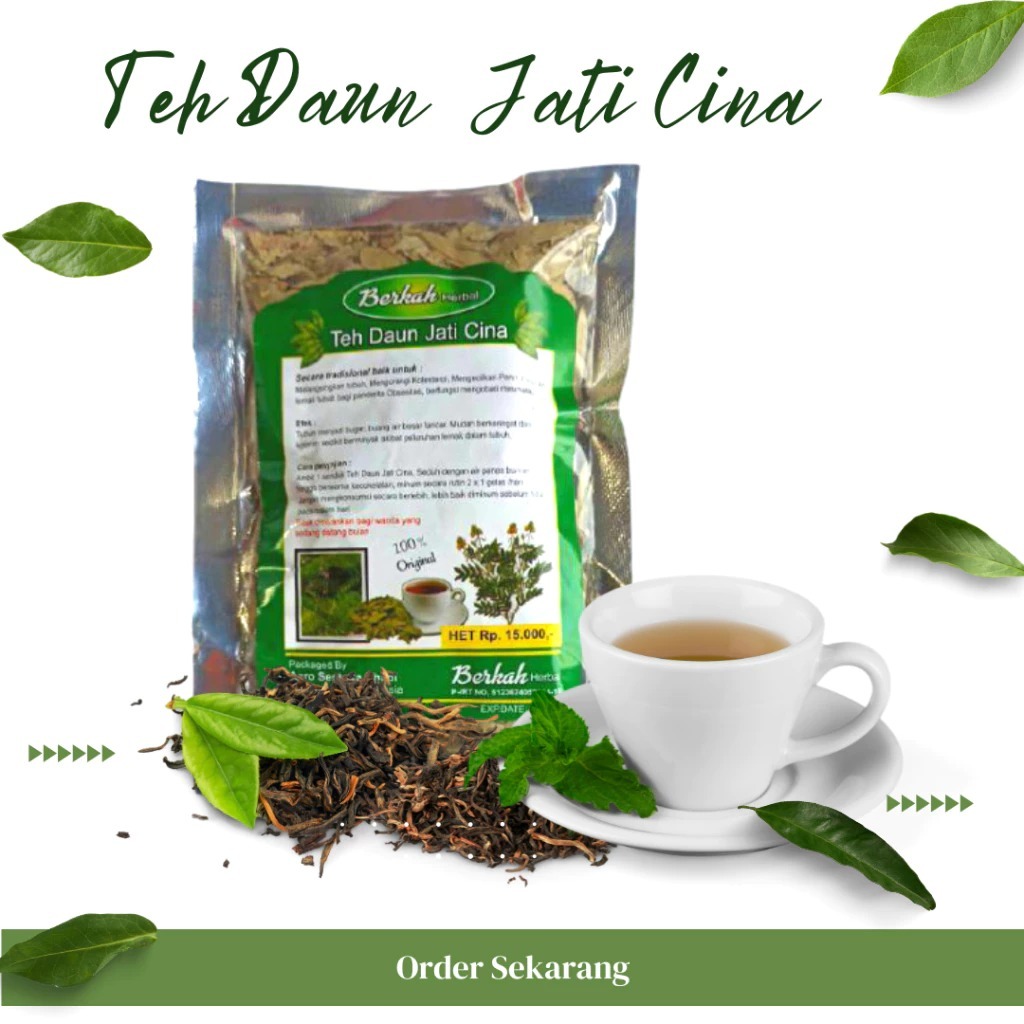 

BPOM Teh Daun Jati Cina Berkah Herbal isi 40 gr - Teh Pelangsing Penurunan Berat Badan Original Diet