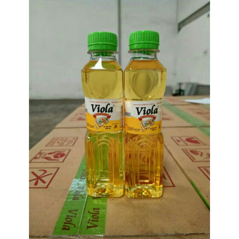 

Minyak goreng viola 250 ml botol isi 12