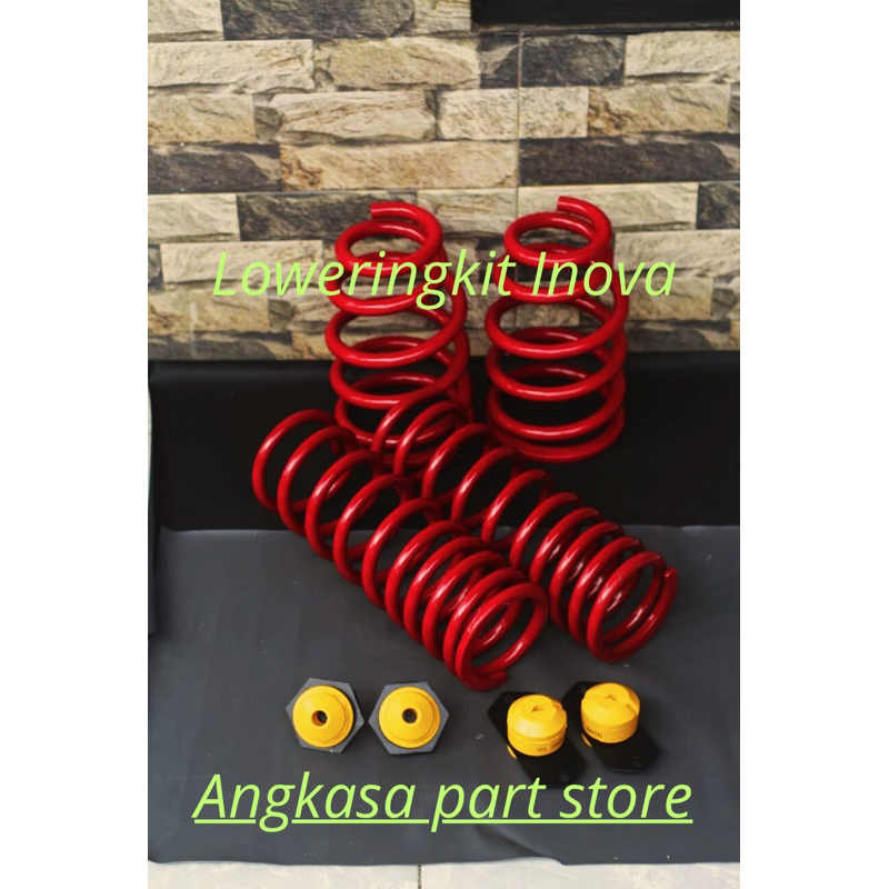 Lowering kit per keong/coil spring per ceper empuk APM+stopper spon busa empuk kijang inova ALL TYPE