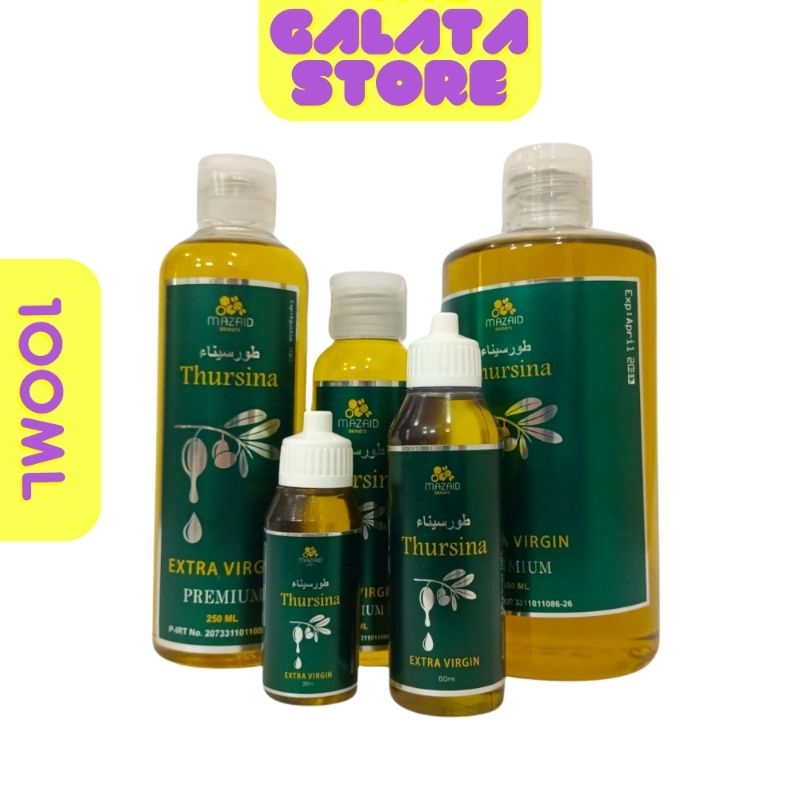 

Minyak zaitun thursina extra virgin mazaid brand original 100ml