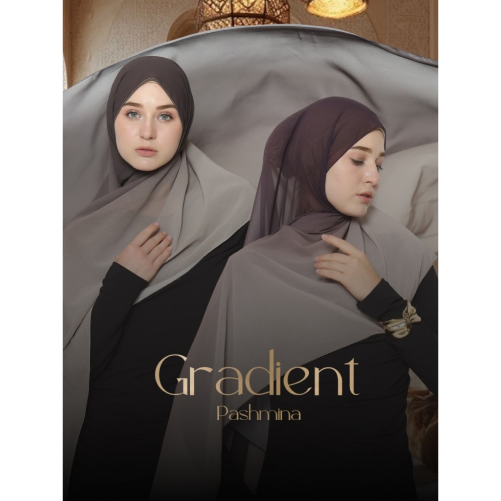 Valenshaqueen Hijab Pashmina GRADIENT Jilbab Pashmina Arabian Motif Gradasi Terbaru 2025
