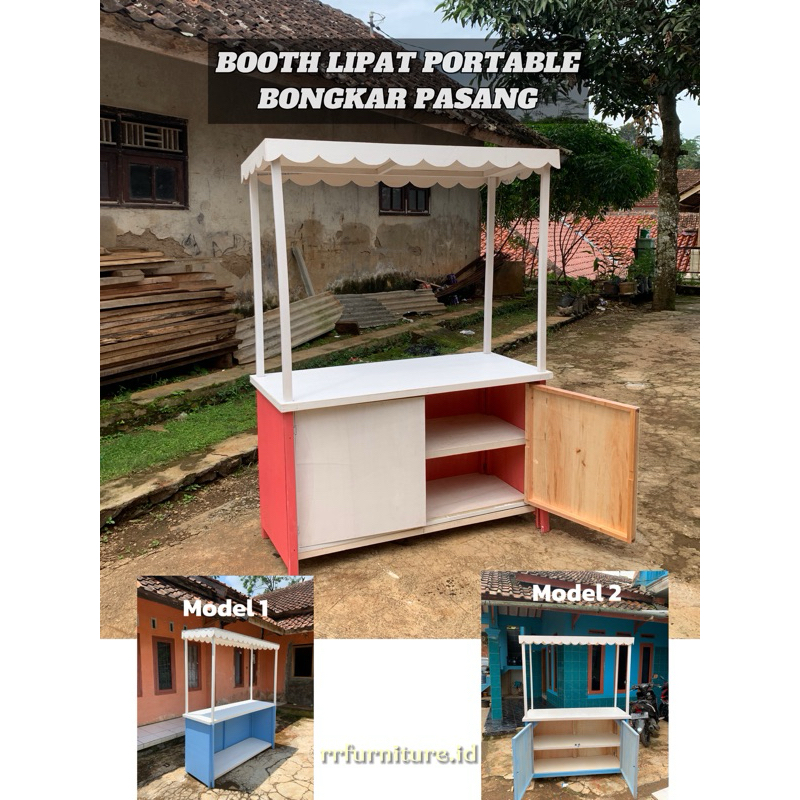 Gerobak Jualan bisa Bongkar Pasang lipat / Meja Booth / Booth / Meja Portable / Booth Portable / Mej