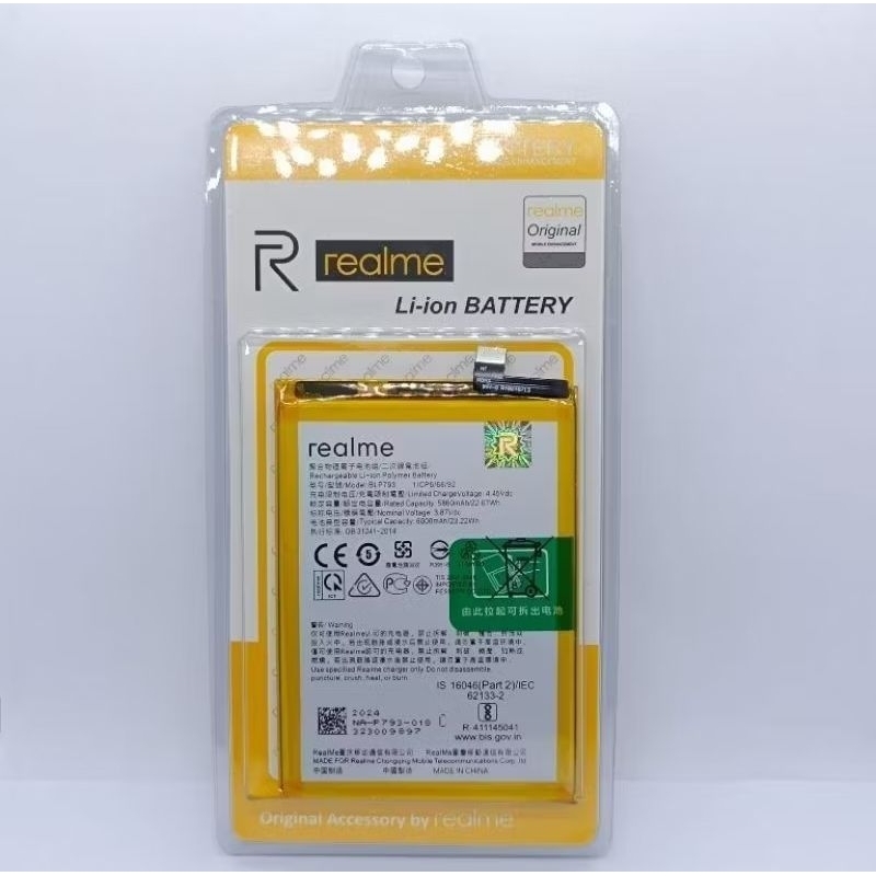 Batre Baterai HP Realme Narzo 20 / Narzo 30A ORIGINAL 100% Model Batrei Battery BLP793 BLP-793
