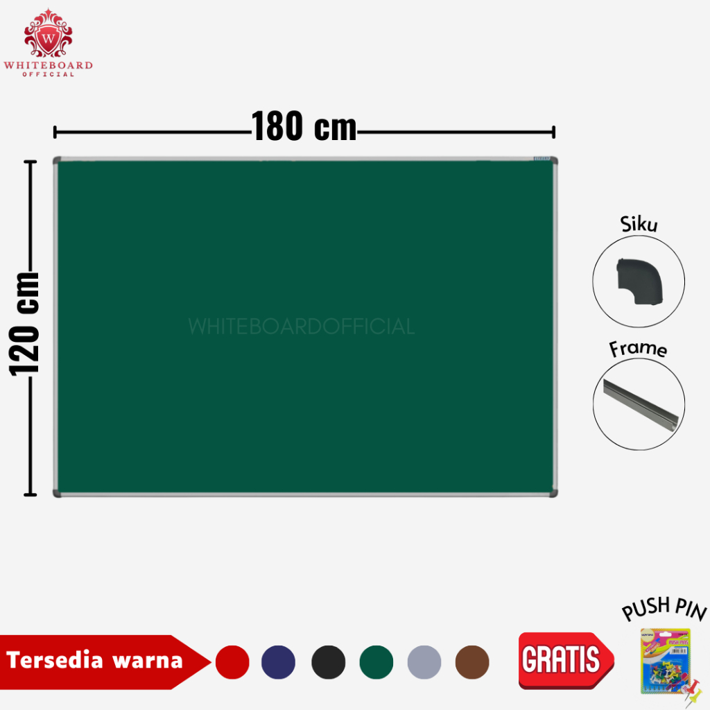 

SAKANA Softboard Bludru Gantung 120x180cm / Cork Board / Pin Board / Papan Mading / Papan Pengumuman