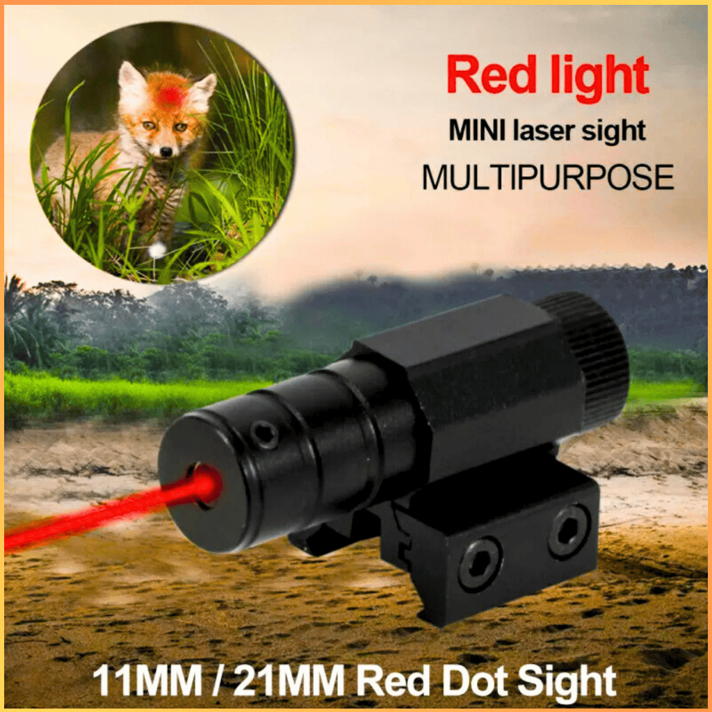 COD TaffLED Laser Warna Merah Jarak Jauh Lengkap Siang Malam Pcp Berburu Burung Rail 11/20mm - HJ11