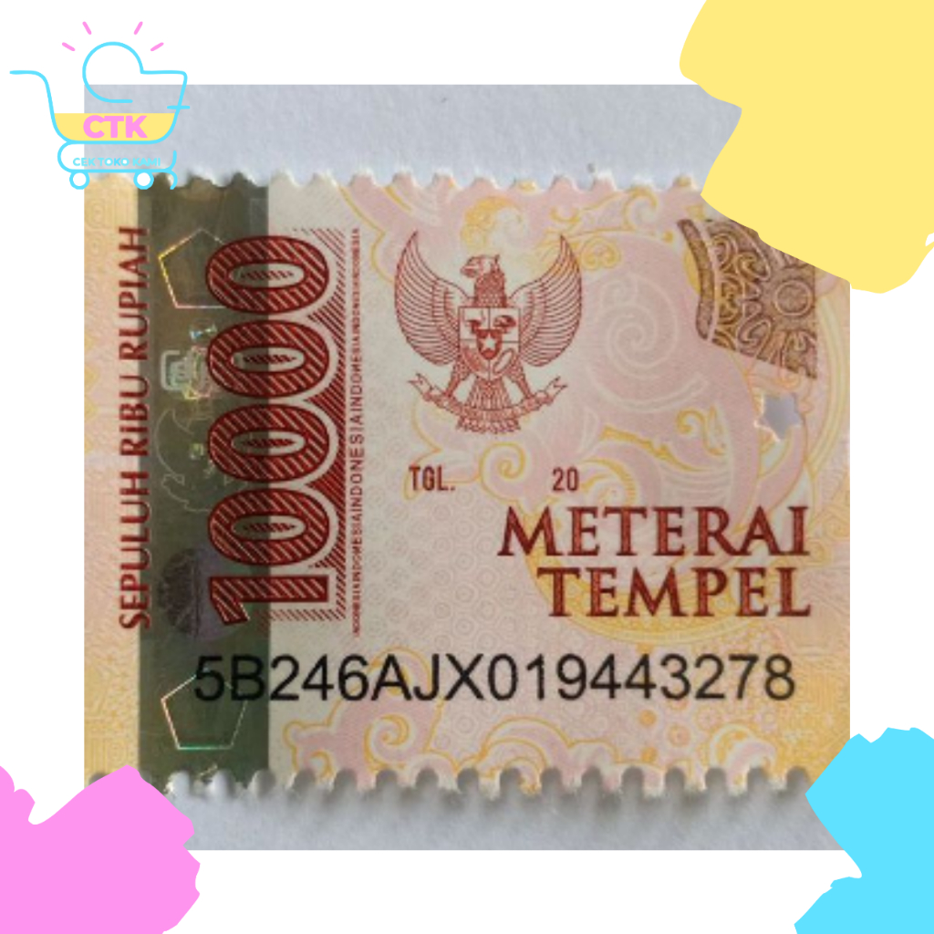 

Materai 10000 Asli Tempel Meterai
