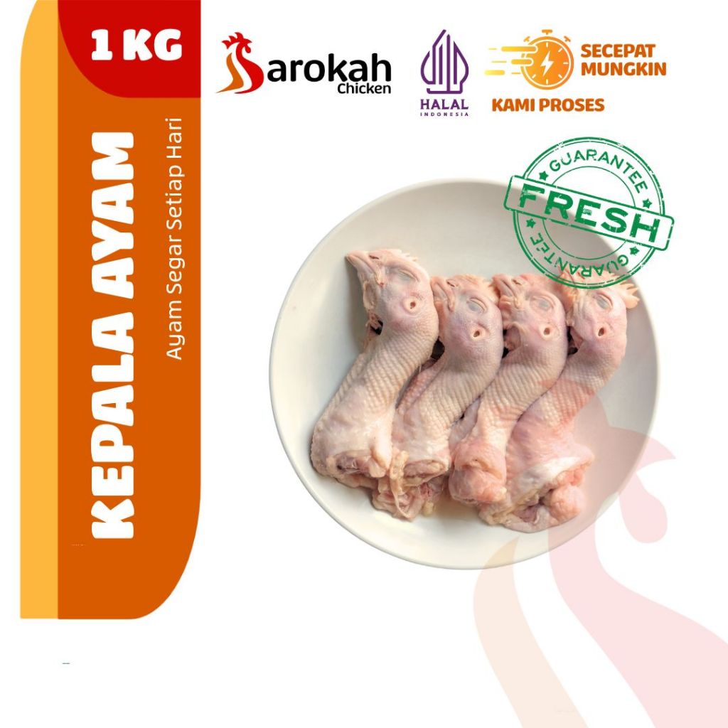 

KEPALA AYAM SEGAR - 1 KG - DIPOTONG SAAT PEMESANAN