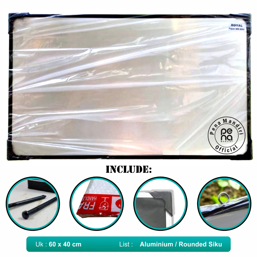 

Whiteboard 40x60 Papan Tulis Anak Putih White Board 2 Sisi Papan Pengumuman