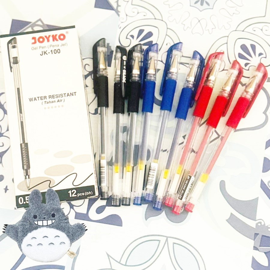 

[BOX/12PCS] JOYKO GEL PEN JK-100 HITAM BIRU MERAH