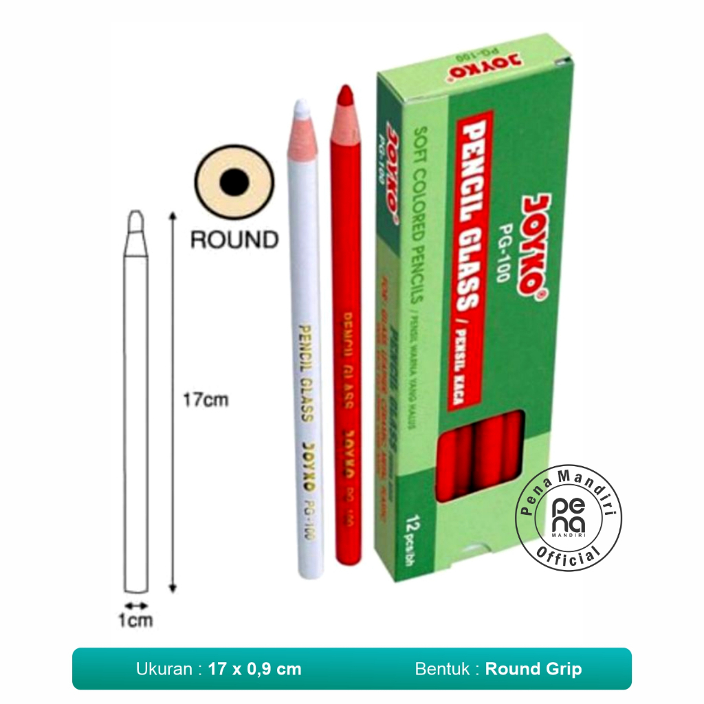 

Pensil Kapur Jahit Joyko Pensil Kaca Pensil Glass Warna PG - 100