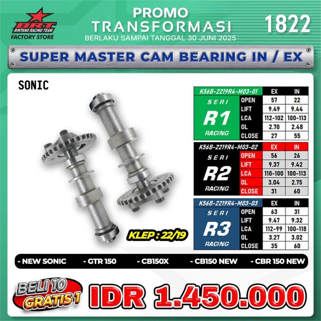 Brt Super Master Cam Bearing In / Ex Sonic