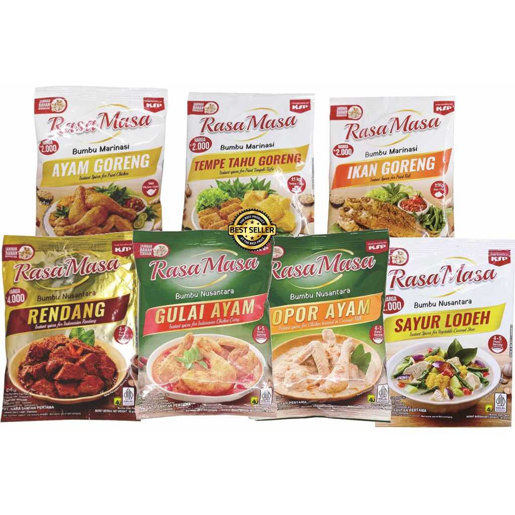 

Kara Rasa Masa Bumbu Nusantara/Bumbu Gulai Ayam/Bumbu Opor Ayam/Bumbu Rendang 50g / Rasa masa bumbu instan praktis
