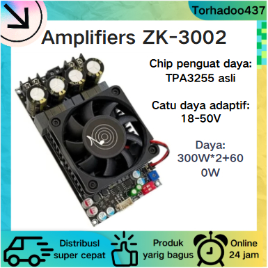 [TPA3255]  ZK-3002  Amplifier Class D Stereo BTL Bridge Hifi HD Sound High Power Amplifier 600W Orig