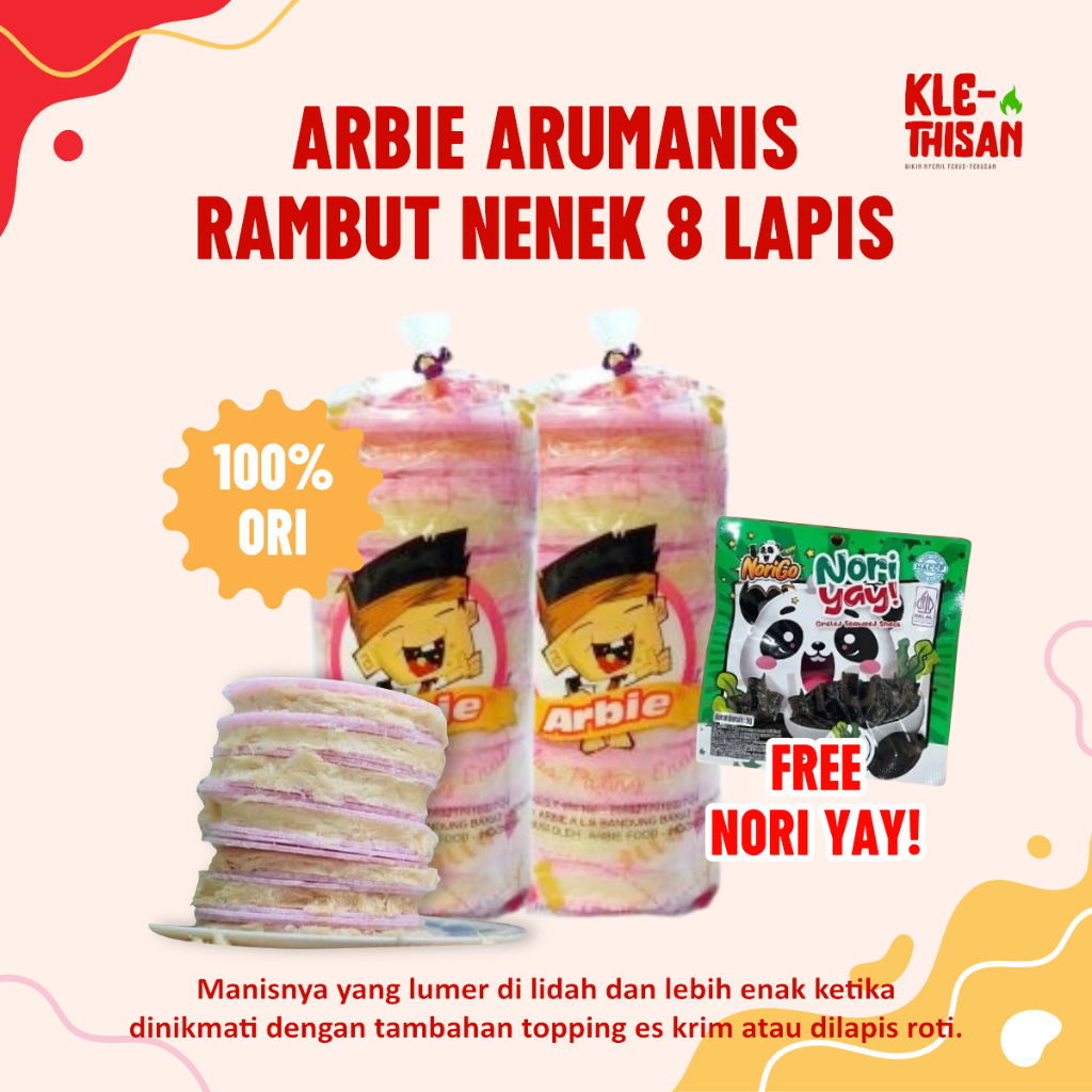 

Arummanis Arbie Opak arbanat rambut nenek gulali AROMANIS grandma simping kerupuk arummanis mini