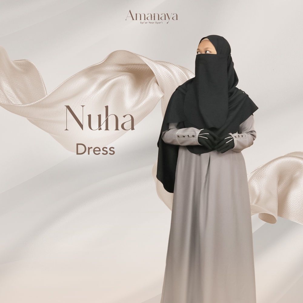 Amanaya - Nuha Dress | Dress Polos - Gamis Abaya Syari Wanita - Gamis Wanita