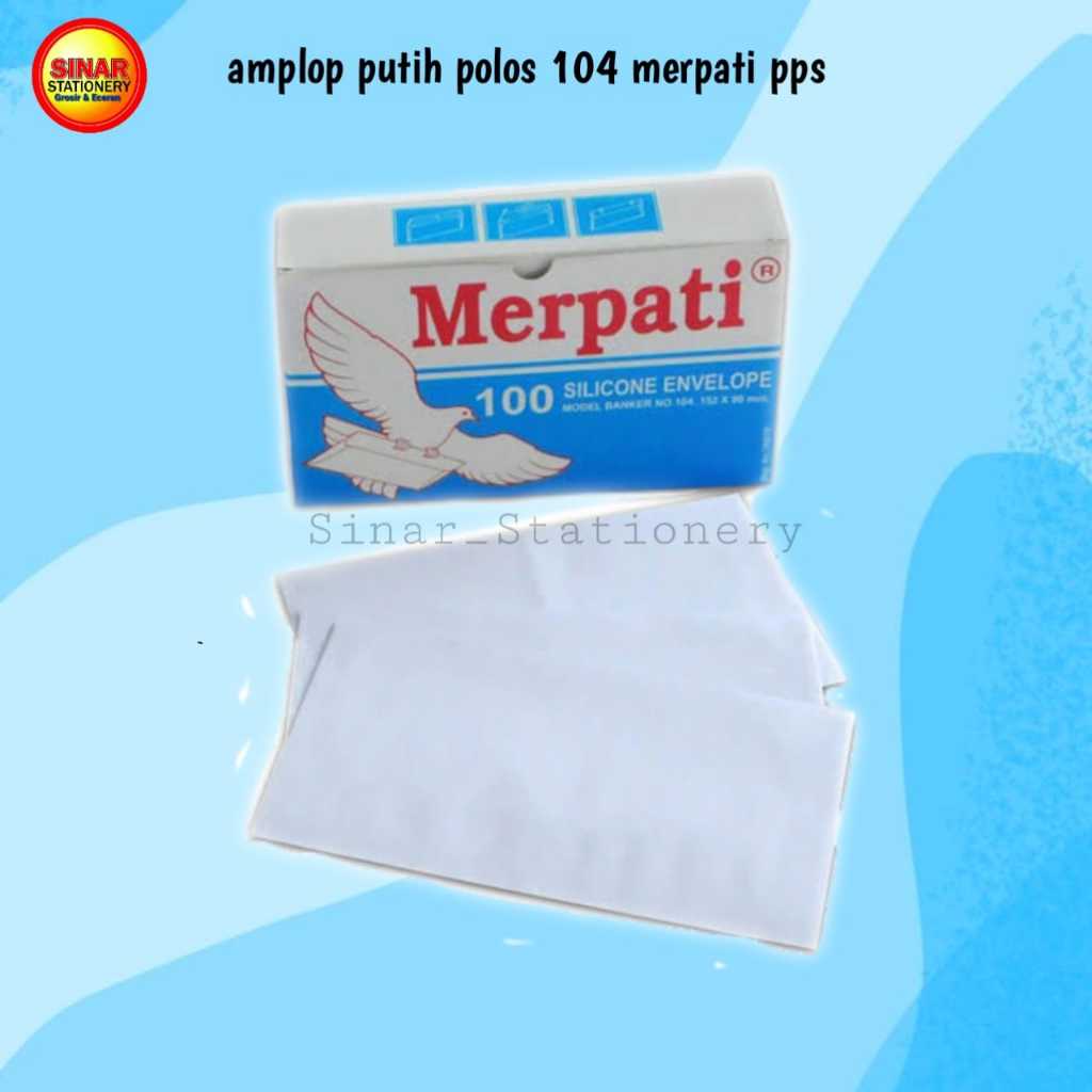 

AMPLOP PUTIH POLOS MERPATI 104 PPS BIRU ISI 100 LEMBAR perktk