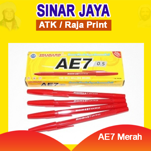 

Pulpen Standard AE7 Merah (12 PCS - 1 Pack)