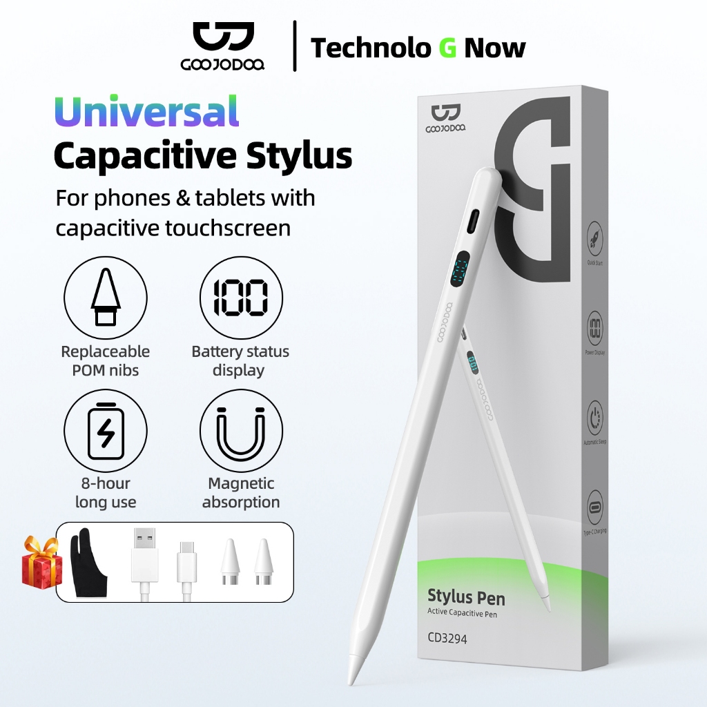 Goojodoq GD04 Stylus Pen Universal with battery indicator, suitable for Xiaomi, Huawei, PAD tablet a