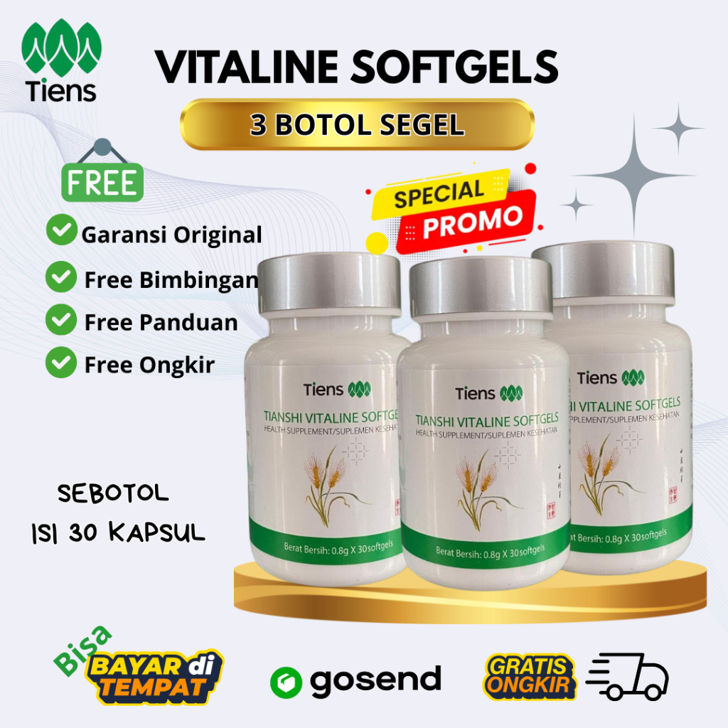 Suplemen PEMUTIH Kulit Wajah BPOM Terbaik di Dunia Ampuh dan Permanen Paket 3 Botol Vitaline