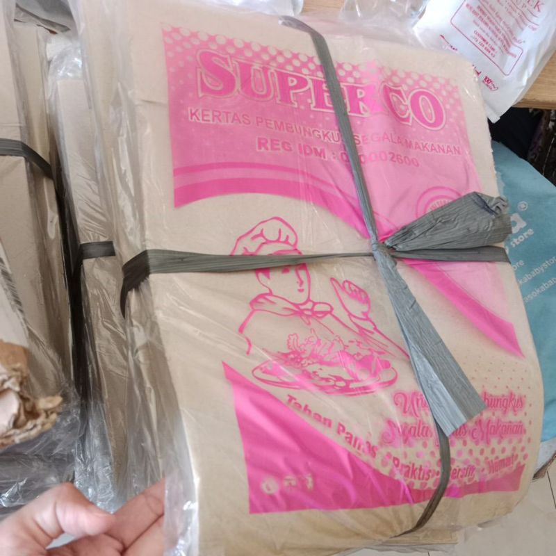 Kertas coklat Nasi foodgrade tebal isi 250 lmbr