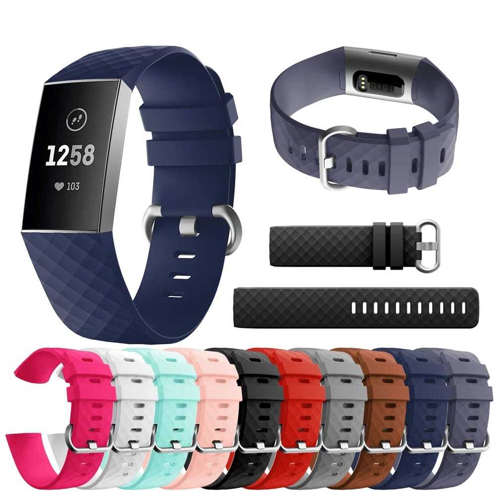 Strap Fitbit Charge 3 / Charge 4 Silicone Tali Jam
