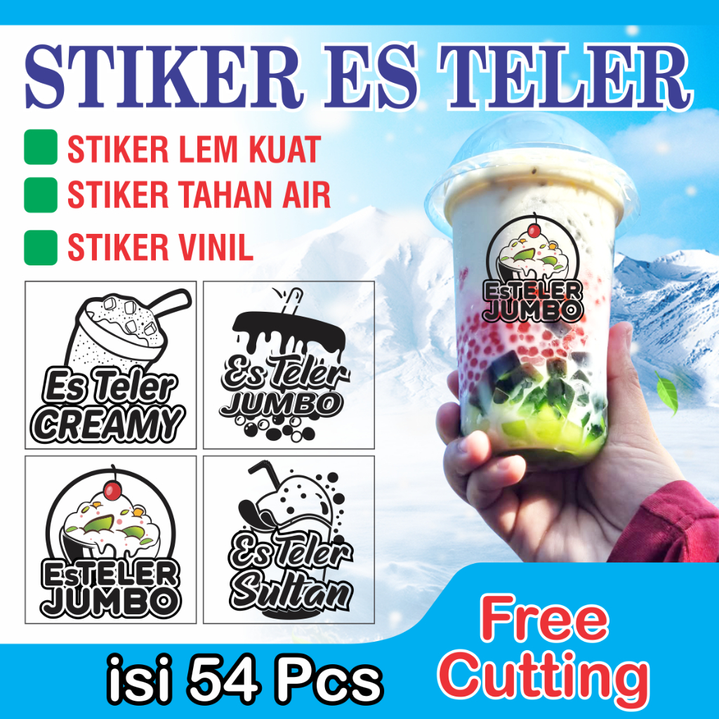 

STIKER LABEL ES TELER STIKER GELAS CUP
