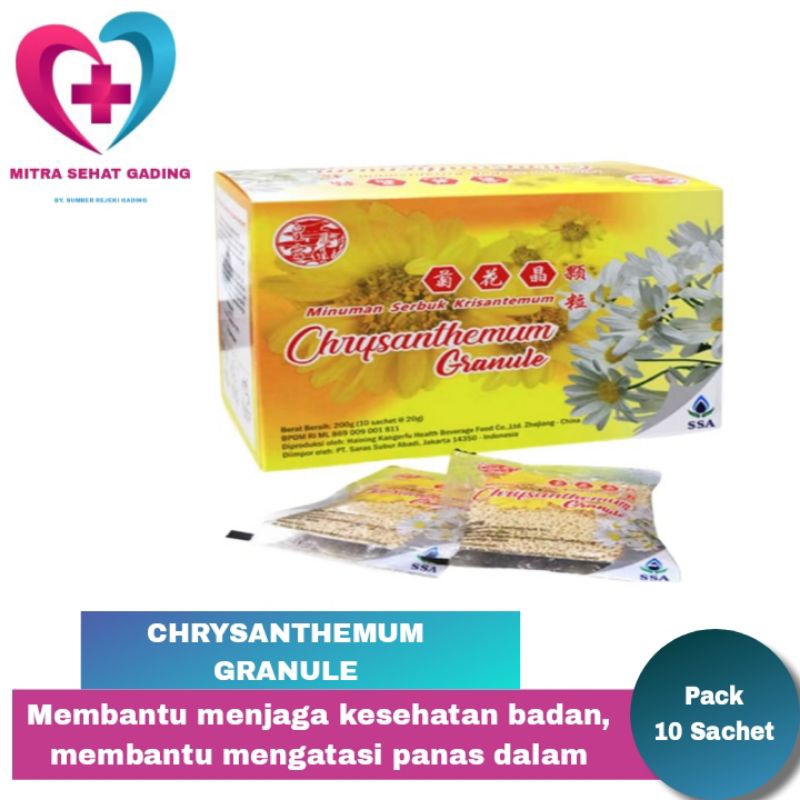 

Chrysanthemum Granule / Box 10 Sachet / By.SSA - Untuk Menjaga Kesehatan