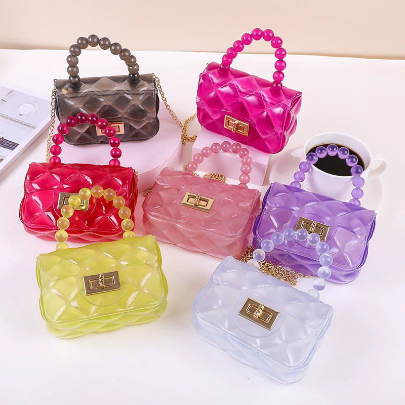 Tas selempang mini Jelly anak dan remaja motif transparan lucu Tas wanita jelly bag