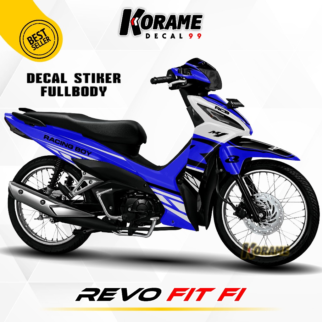 Decal Stiker Revo Fit FI Motif Racing Boys Warna Biru Fullbody