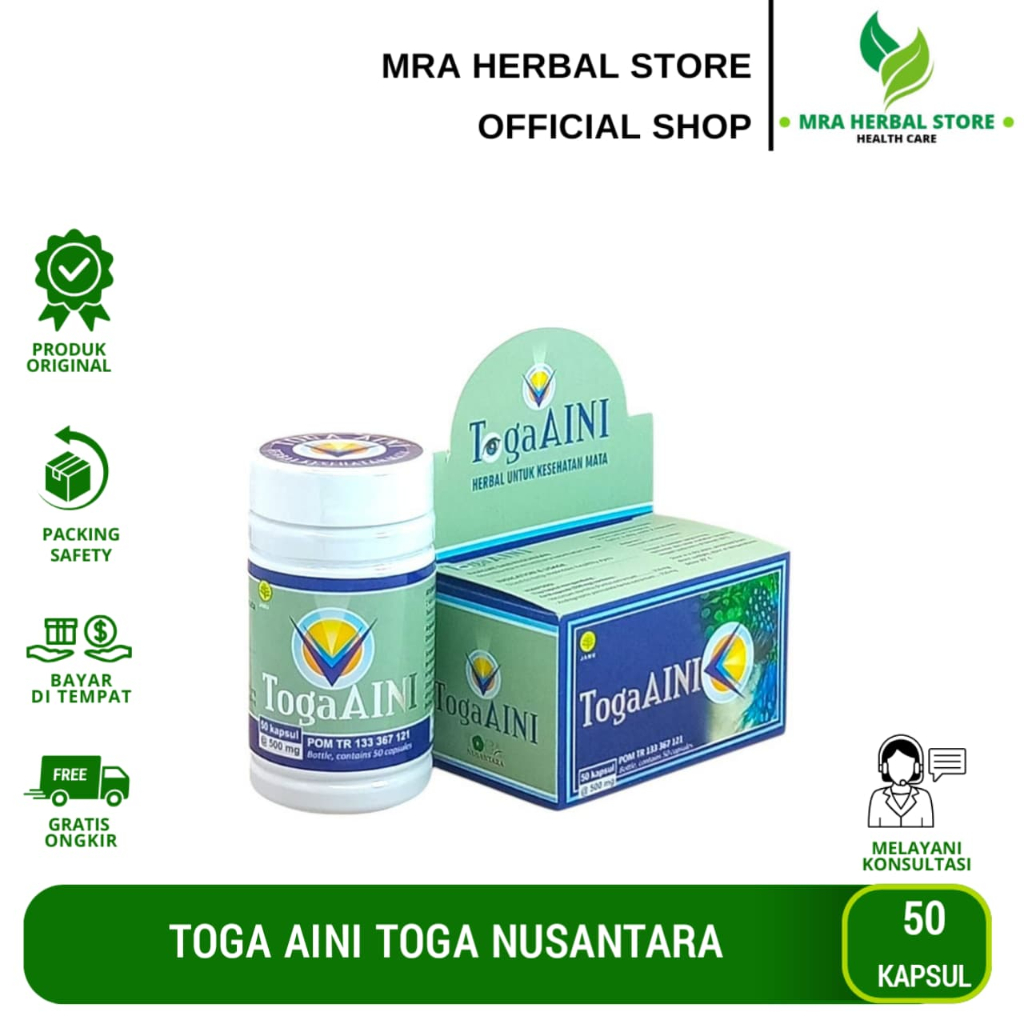 Toga Aini 50 Kapsul | Membantu Menjaga Kesehatan Mata | Toga Aini Toga Nusantara