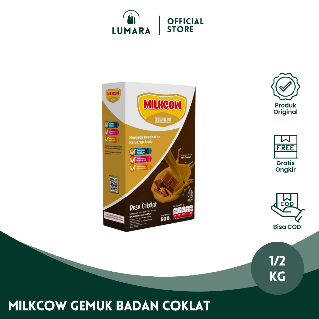 

Milkcow Susu Sapi Penambah Nafsu Makan Dan Gemuk Badan Rasa Coklat 500gr