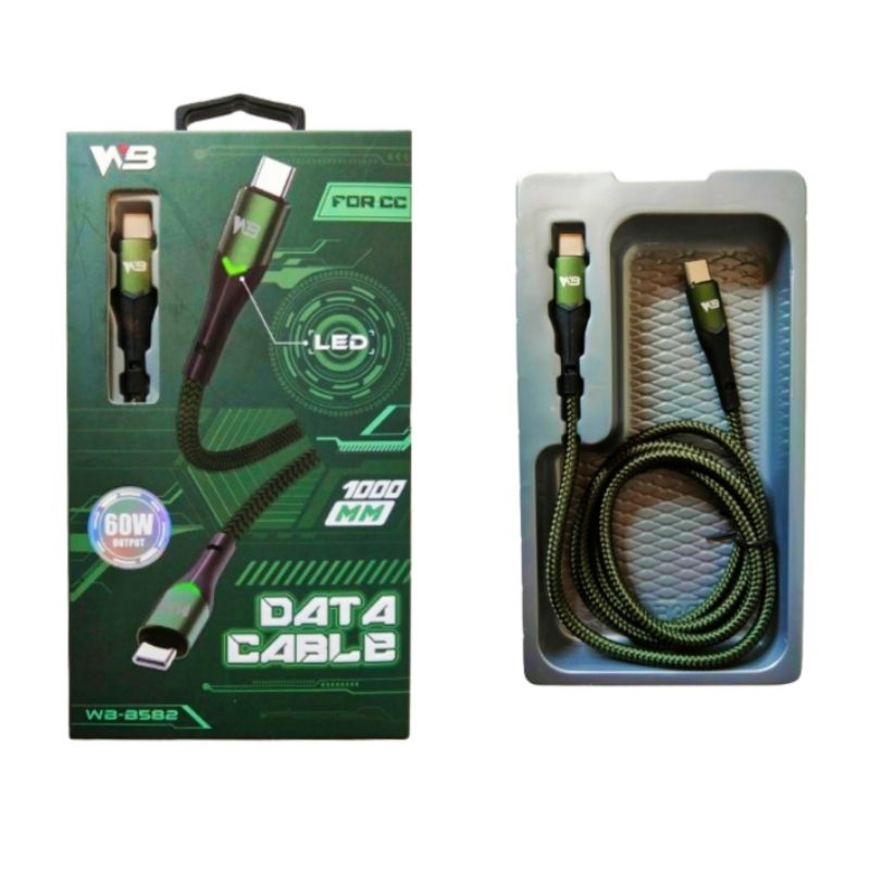 WB data cable 1 m/kabel charger 60 W TIPE C to TIPE C