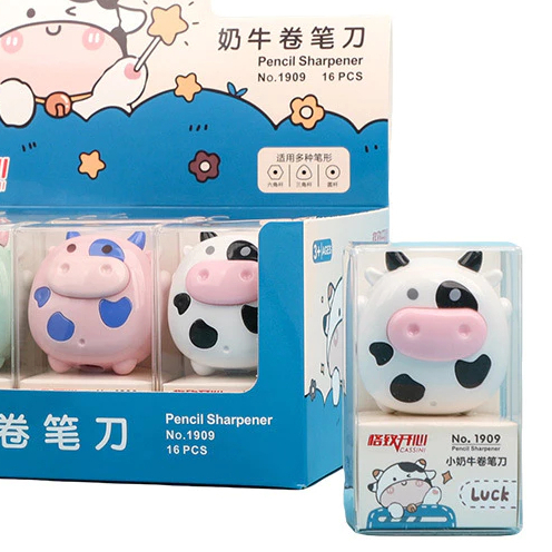 

Serutan Sapi Cow Penyerut Rautan Pensil Putar Import Lucu Motif sapi Warna Pastel