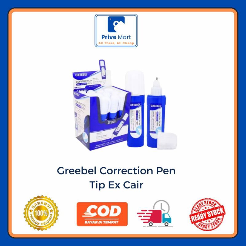 

Tip Ex Cair / Greebel Correction Pen GBC - 120703 ( Satuan/Ecer) Prive Mart