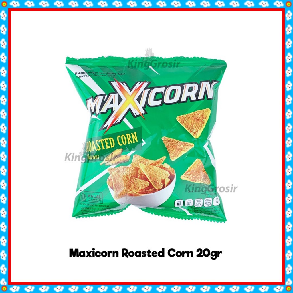 

Maxicorn Roasted Corn 1 Sachet (20gr) / Maxicorn Makanan Ringan Rasa Jagung Bakar