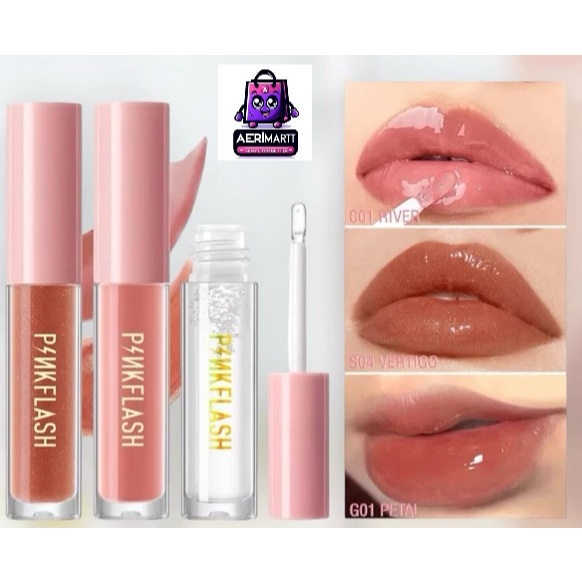 (PF-L02) Pinkflash Lasting Glossy Lip Gloss C01 BENING