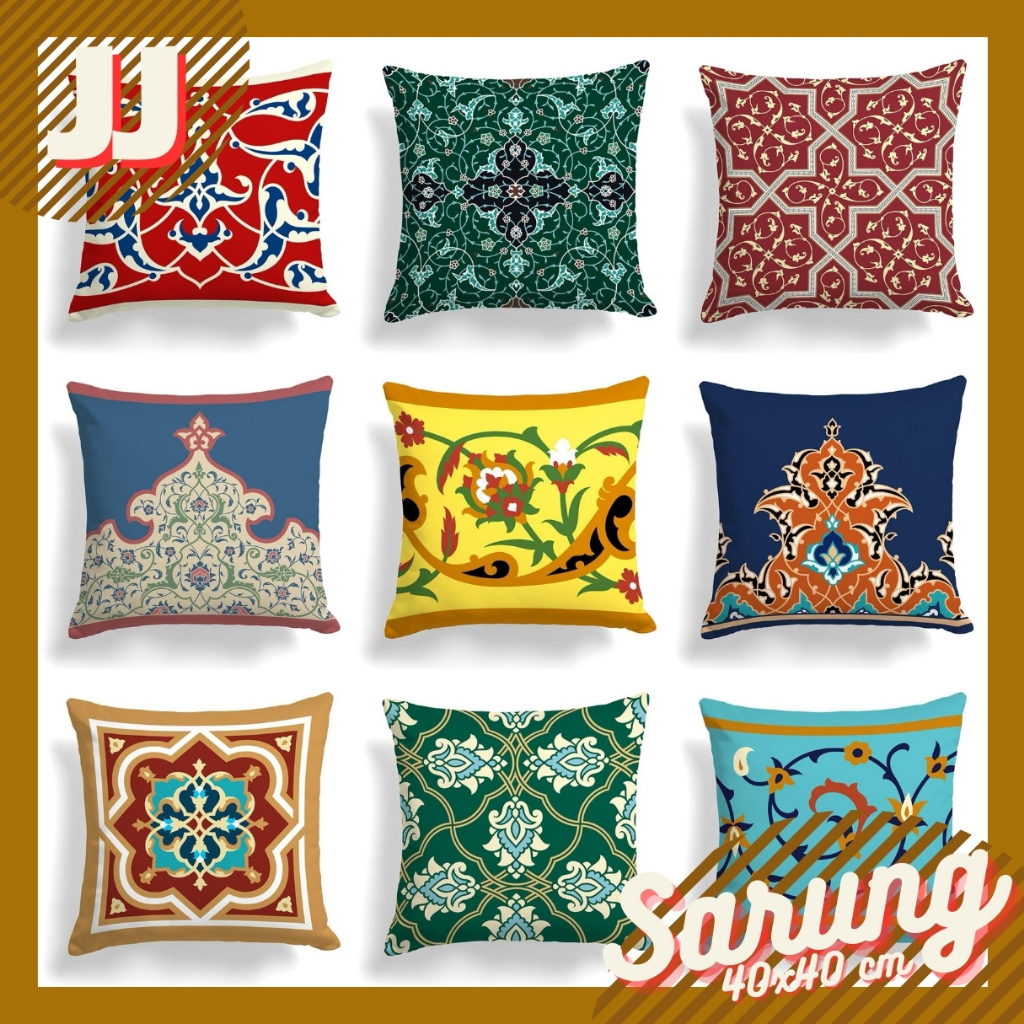 SARUNG BANTAL SOFA PRINT MOTIF TURKISH ANTALYA SERIES 40X40 CM