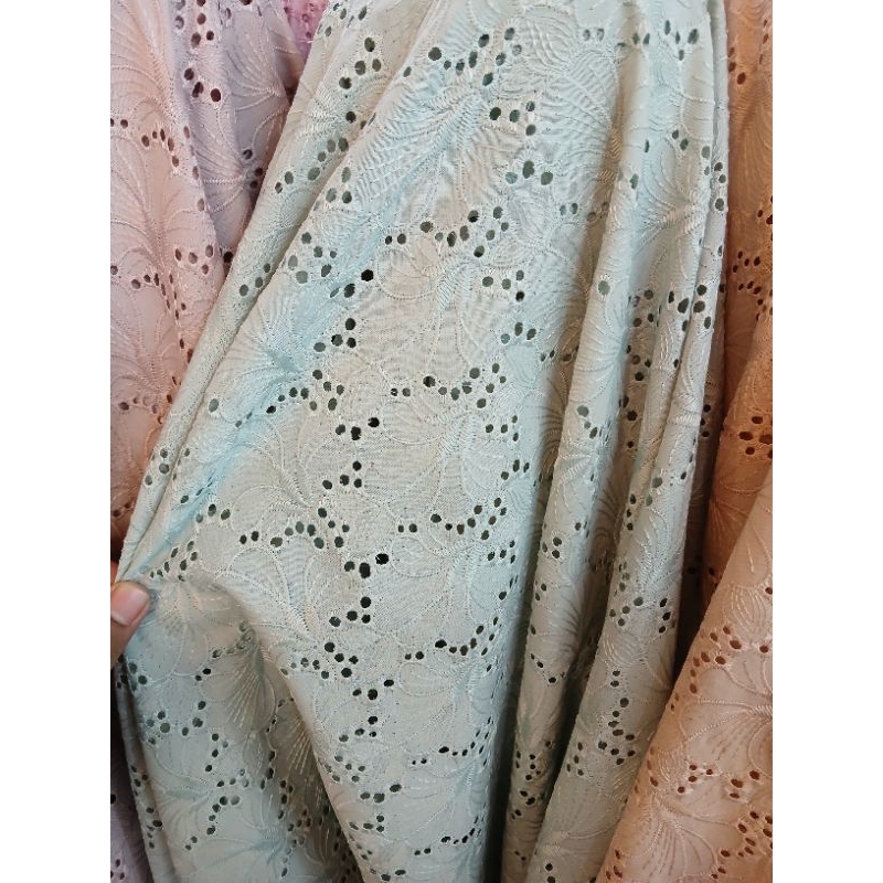 Kain/Bahan katun bordir premium meteran