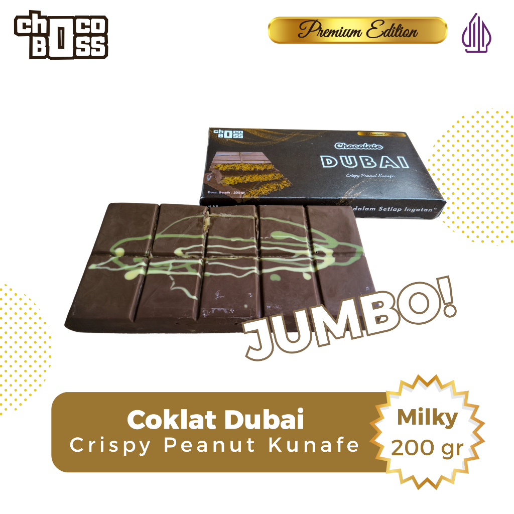 

Coklat Dubai JUMBO - Crispy Peanut Kunafe by Dapur Bunda Jember