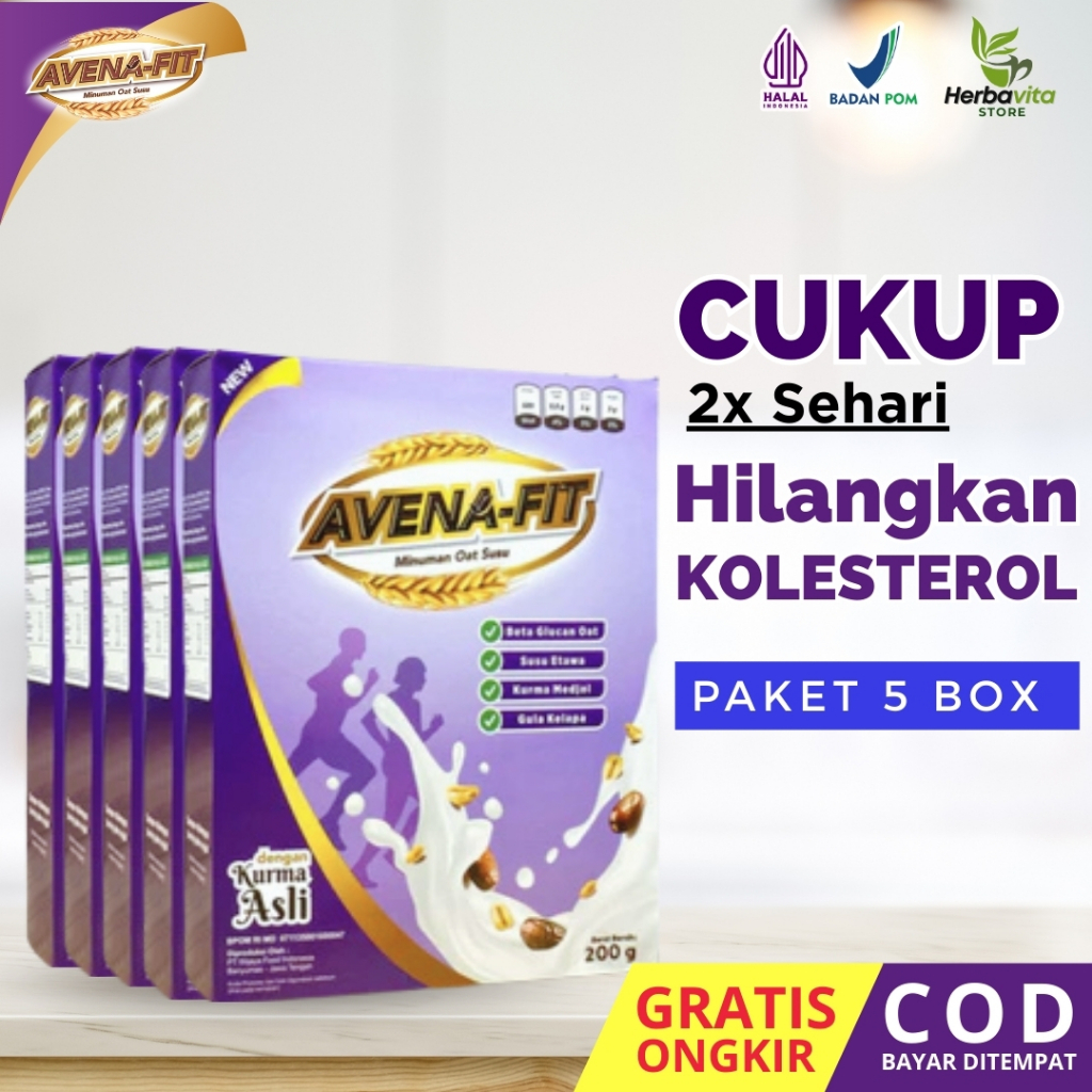 

Avenafit Susu Oat 5 Box untuk Menurunkan Kolesterol Jahat 100% Original BPOM